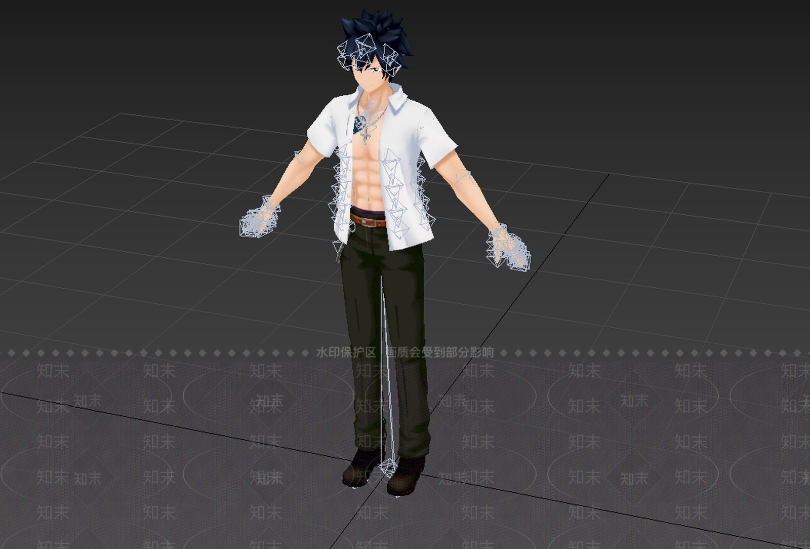 妖精的尾巴角色绑定3D模型下载【ID:167722194】