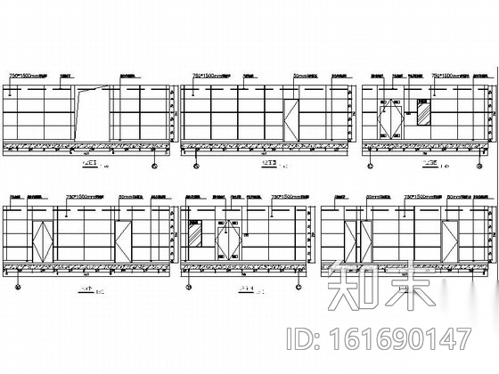 [湖南]大型现代轨道交通地铁车站公共区室内装修施工图cad施工图下载【ID:161690147】