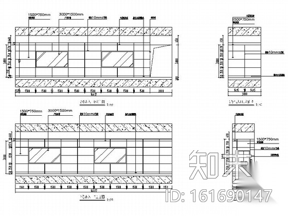 [湖南]大型现代轨道交通地铁车站公共区室内装修施工图cad施工图下载【ID:161690147】