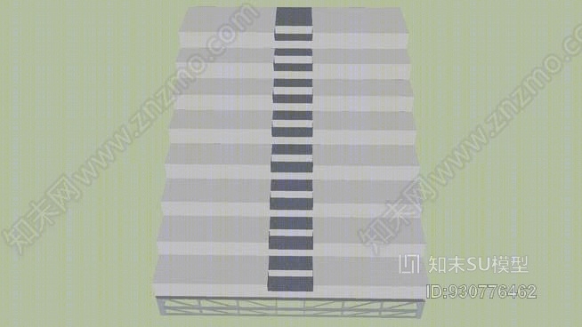 体育场座椅楼梯钢模块SU模型下载【ID:930776462】
