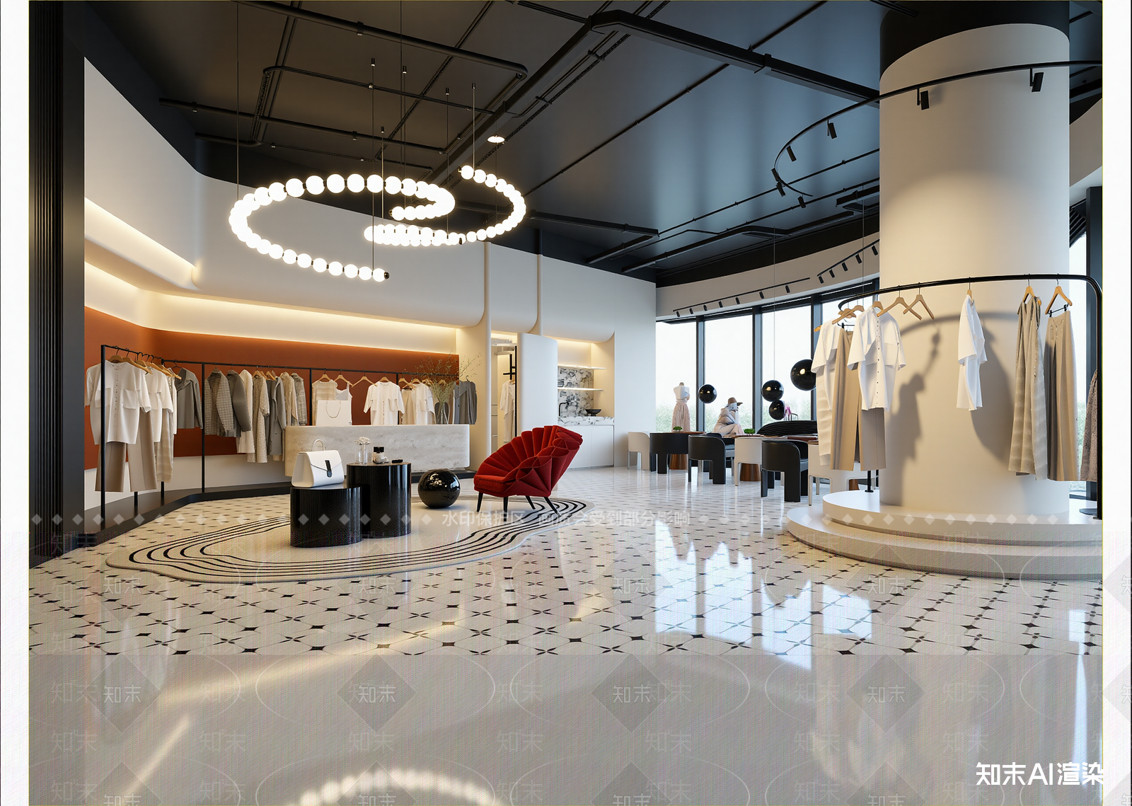 现代服装展厅3D模型下载【ID:1215178972】