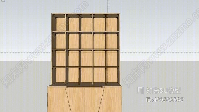 双草药陈列柜SU模型下载【ID:430839586】