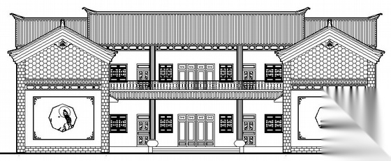 [云南]某民族二层住宅建筑施工图cad施工图下载【ID:165422173】