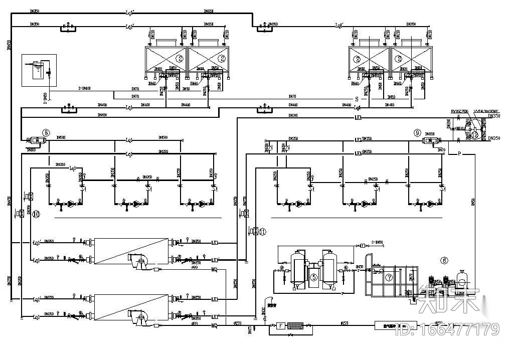 溴化锂机组系统原理图施工图下载【ID:166477179】