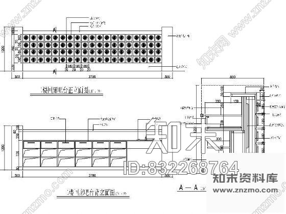 图块/节点洗浴城回廊吧台详图cad施工图下载【ID:832268764】