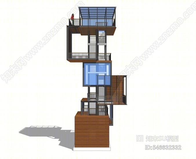观景台SU模型下载【ID:546632332】