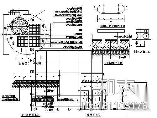 某小区健身区施工图cad施工图下载【ID:161103176】