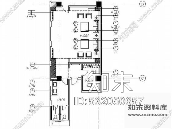 施工图长沙知名酒店宴会厅休息区室内施工图施工图下载【ID:532050657】