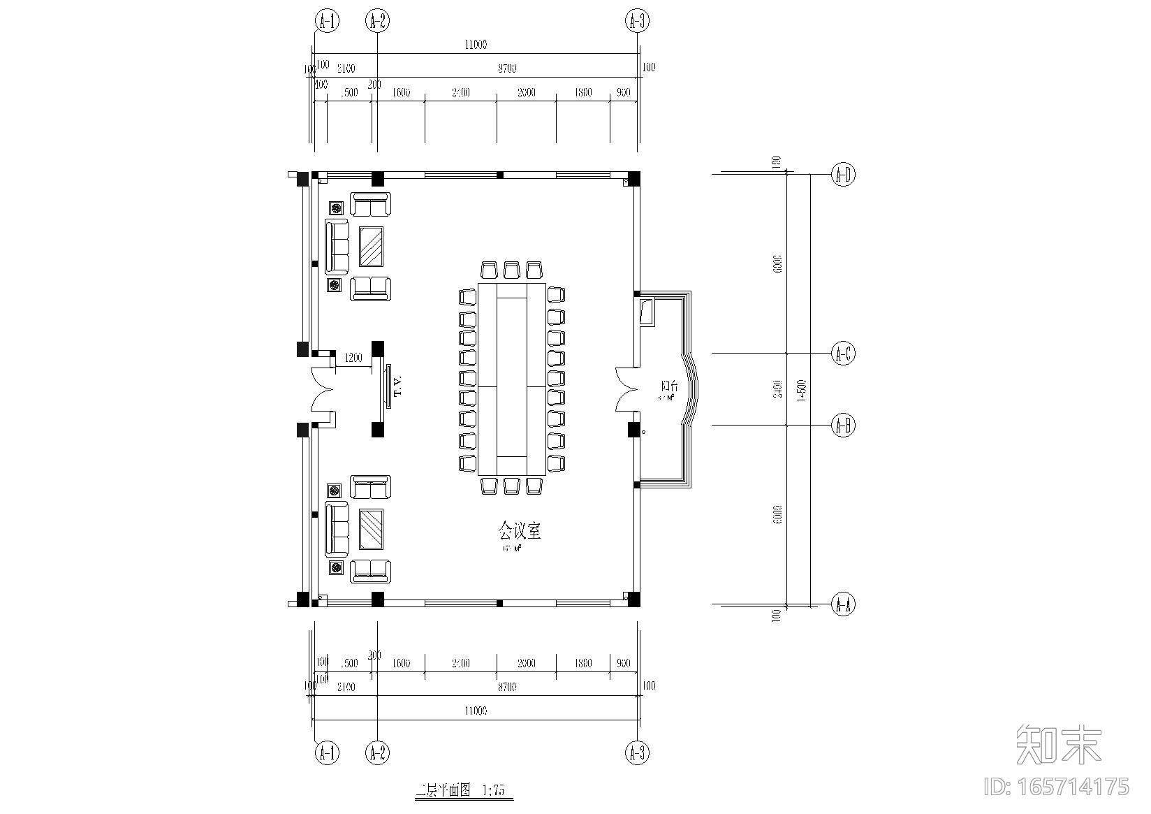 省委宣传部领导办公室装饰施工图+效果图cad施工图下载【ID:165714175】