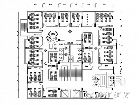 泰式风格足浴会所室内设计CAD装修图（含效果）施工图下载【ID:165910121】