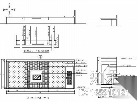 泰式风格足浴会所室内设计CAD装修图（含效果）施工图下载【ID:165910121】