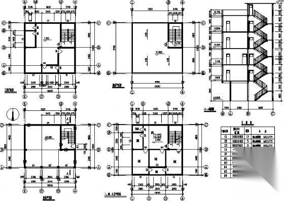 某五层私人住宅建筑施工图cad施工图下载【ID:149924112】