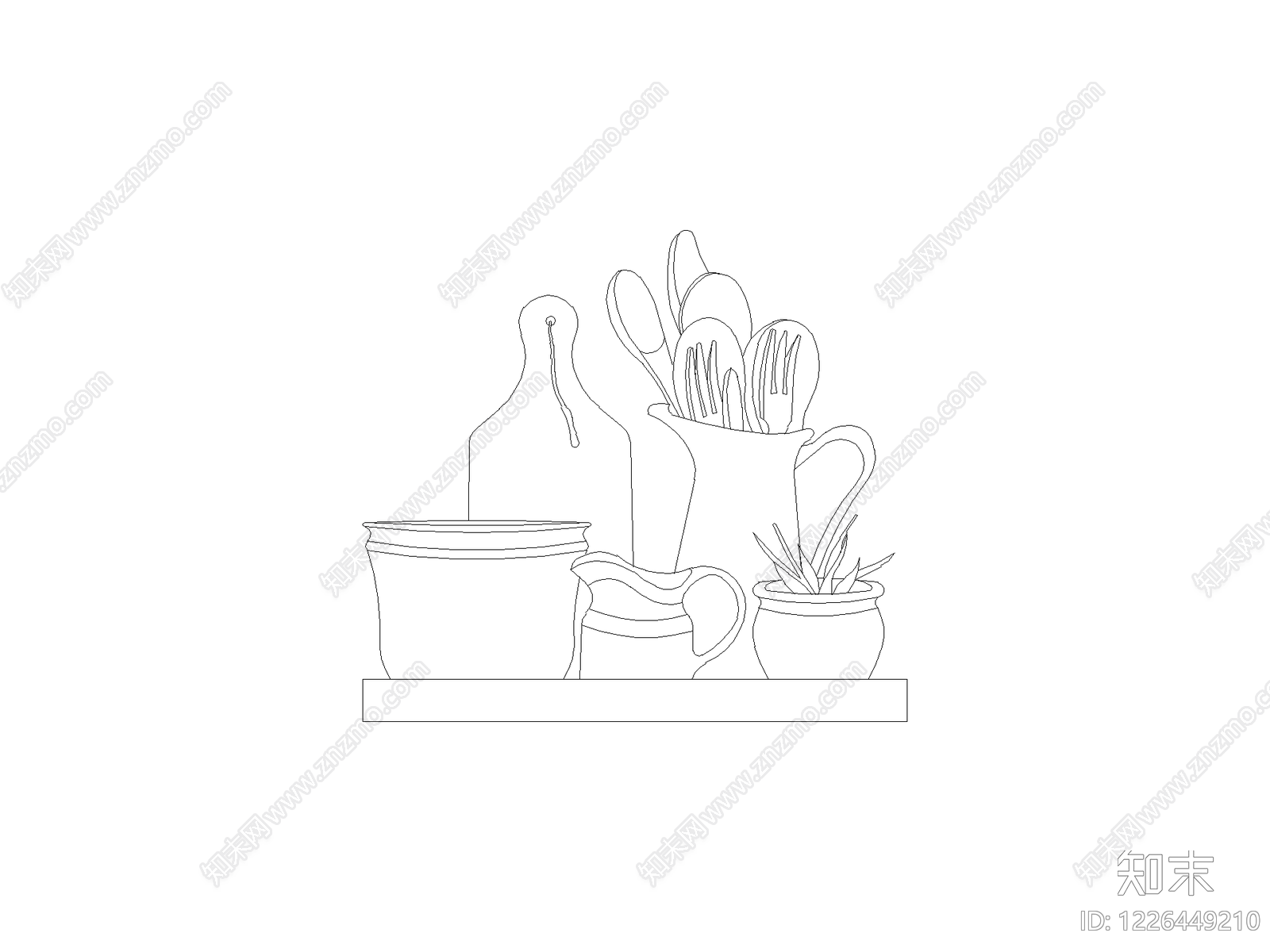 摆件cad施工图下载【ID:1226449210】