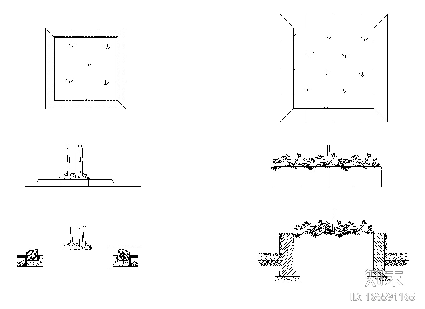 某市民公园完整树池详图cad施工图下载【ID:166591165】