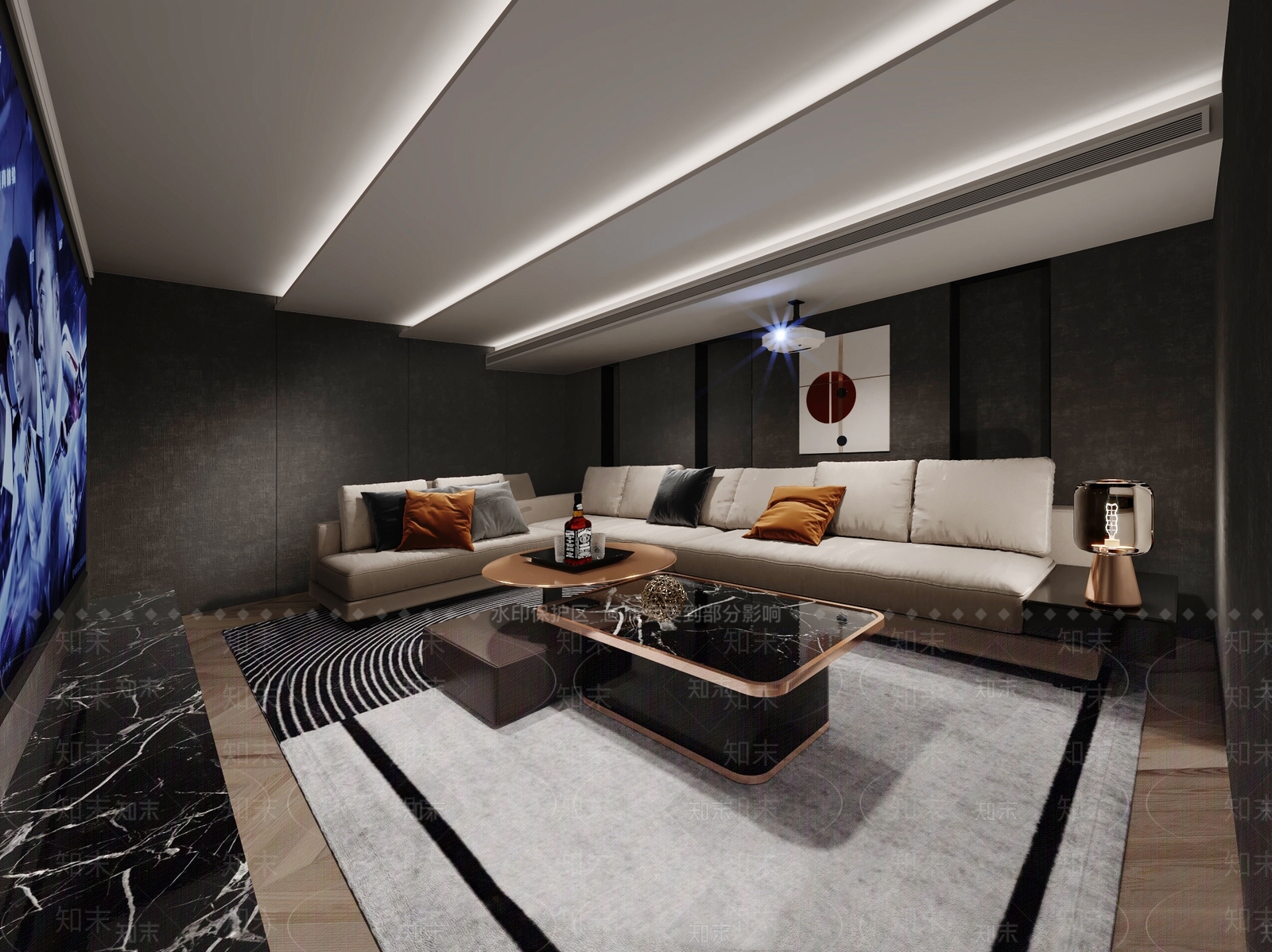现代家居影音室3D模型下载【ID:865224082】
