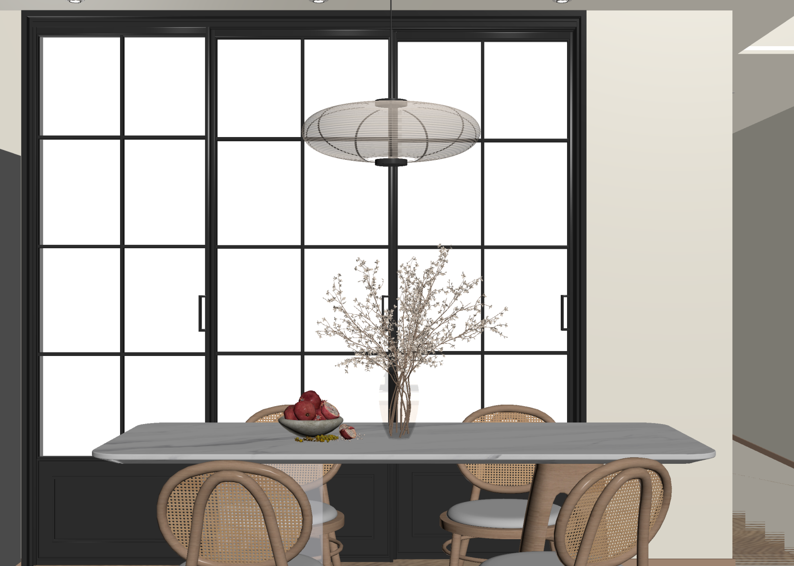 原木家居餐厅3D模型下载【ID:1215139927】