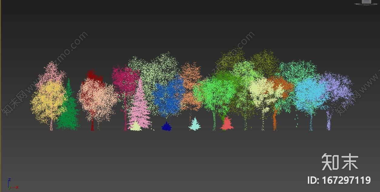 自己整理的一堆深色系的高大植物，可以做森林鸟瞰景观树，喜欢就吧CG模型下载【ID:167297119】
