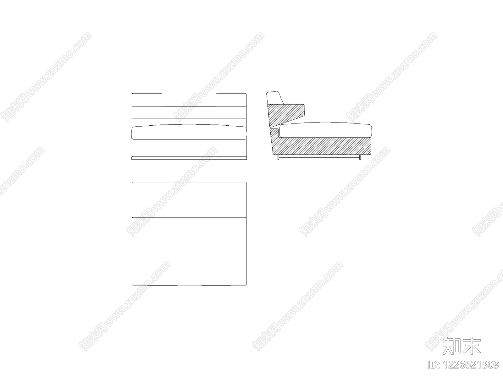 现代,意式沙发CAD图纸