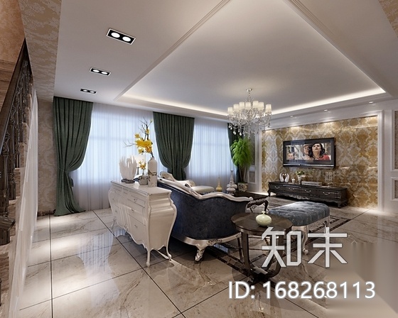 [原创]128平简欧风格两层四室两厅双卫室内施工图cad施工图下载【ID:168268113】