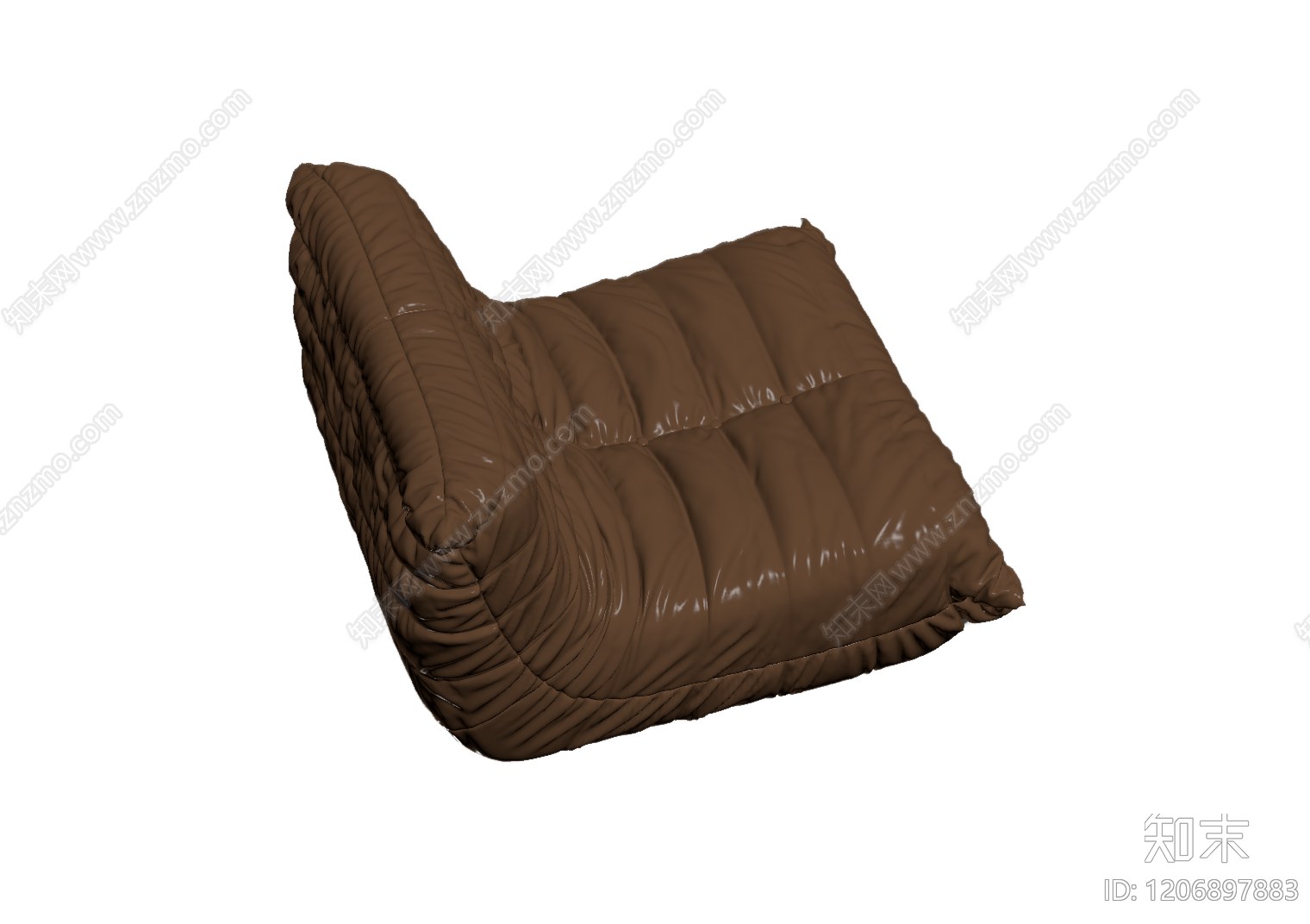 棕色软包沙发3D模型下载【ID:1206897883】
