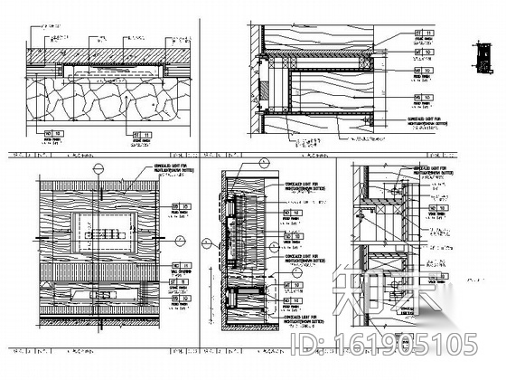 [福建]高档五星级商务豪华酒店客房室内装修施工图cad施工图下载【ID:161905105】