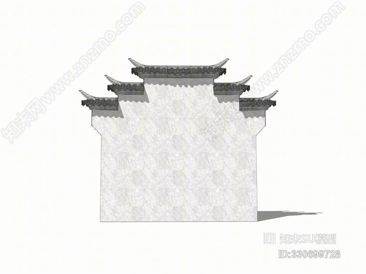 其他牌坊牌楼SU模型草图