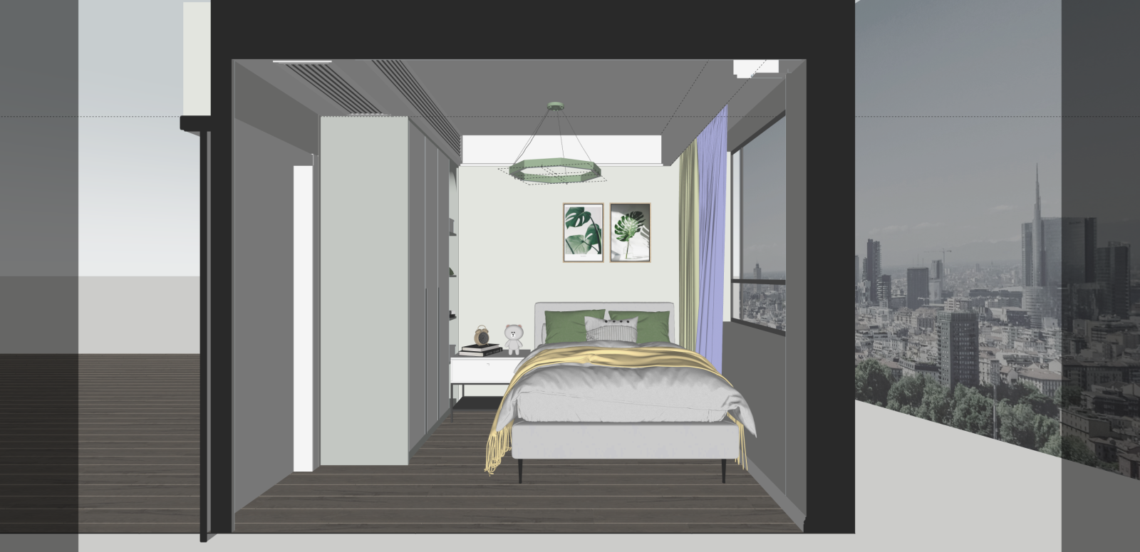 现代通用儿童房SU模型下载【ID:1215957899】