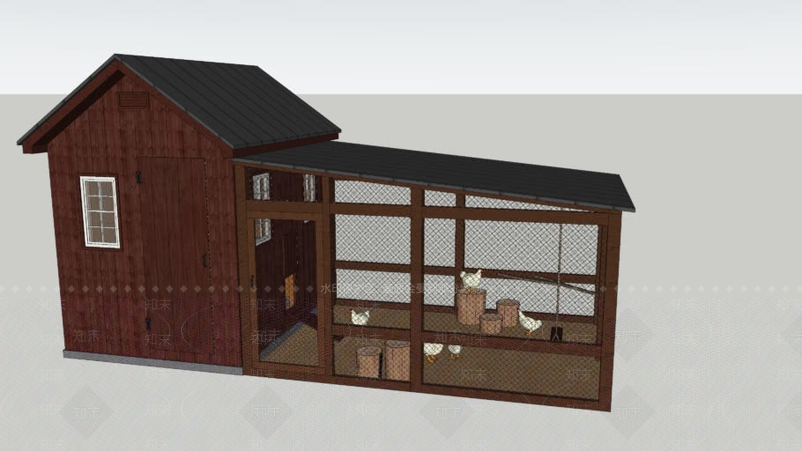 鸡笼SU模型下载【ID:1161790426】