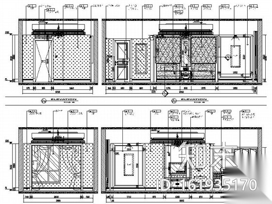 [江苏]花园式酒店附楼双床棋牌间室内装修图（含效果）cad施工图下载【ID:161935170】