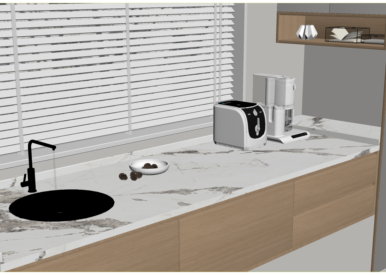 现代开放式厨房3D模型下载【ID:1214657969】