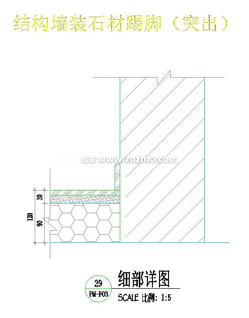 踢脚线cad施工图下载【ID:179820107】