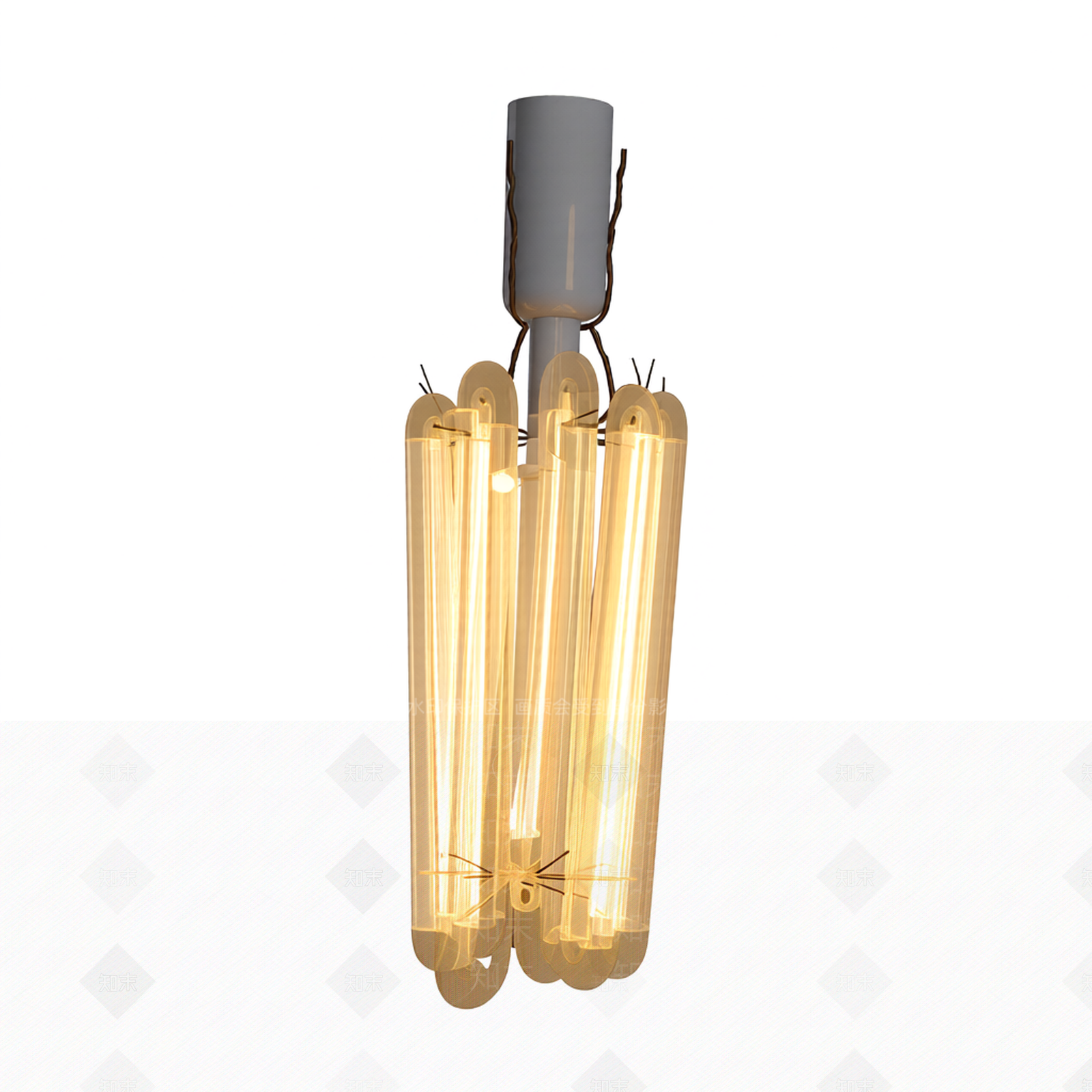 荧光灯管灯具3D模型下载【ID:1206190774】