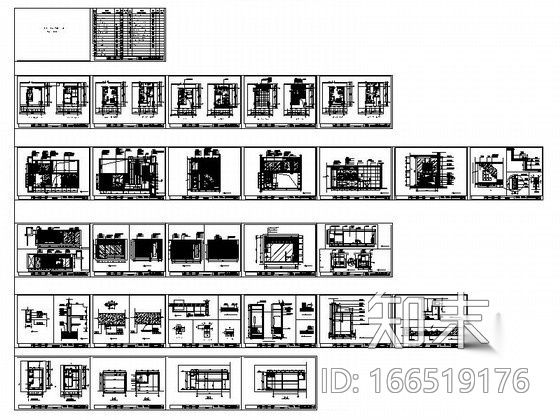 60㎡loft样板房室内装修图施工图下载【ID:166519176】