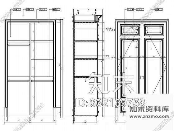 图块/节点多款实木衣柜门大样图施工图下载【ID:832169758】