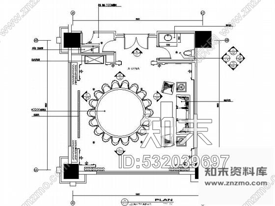 施工图昆山五星级商务酒店包厢室内装修施工图含效果施工图下载【ID:532039697】