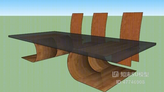 餐桌SU模型下载【ID:47746908】