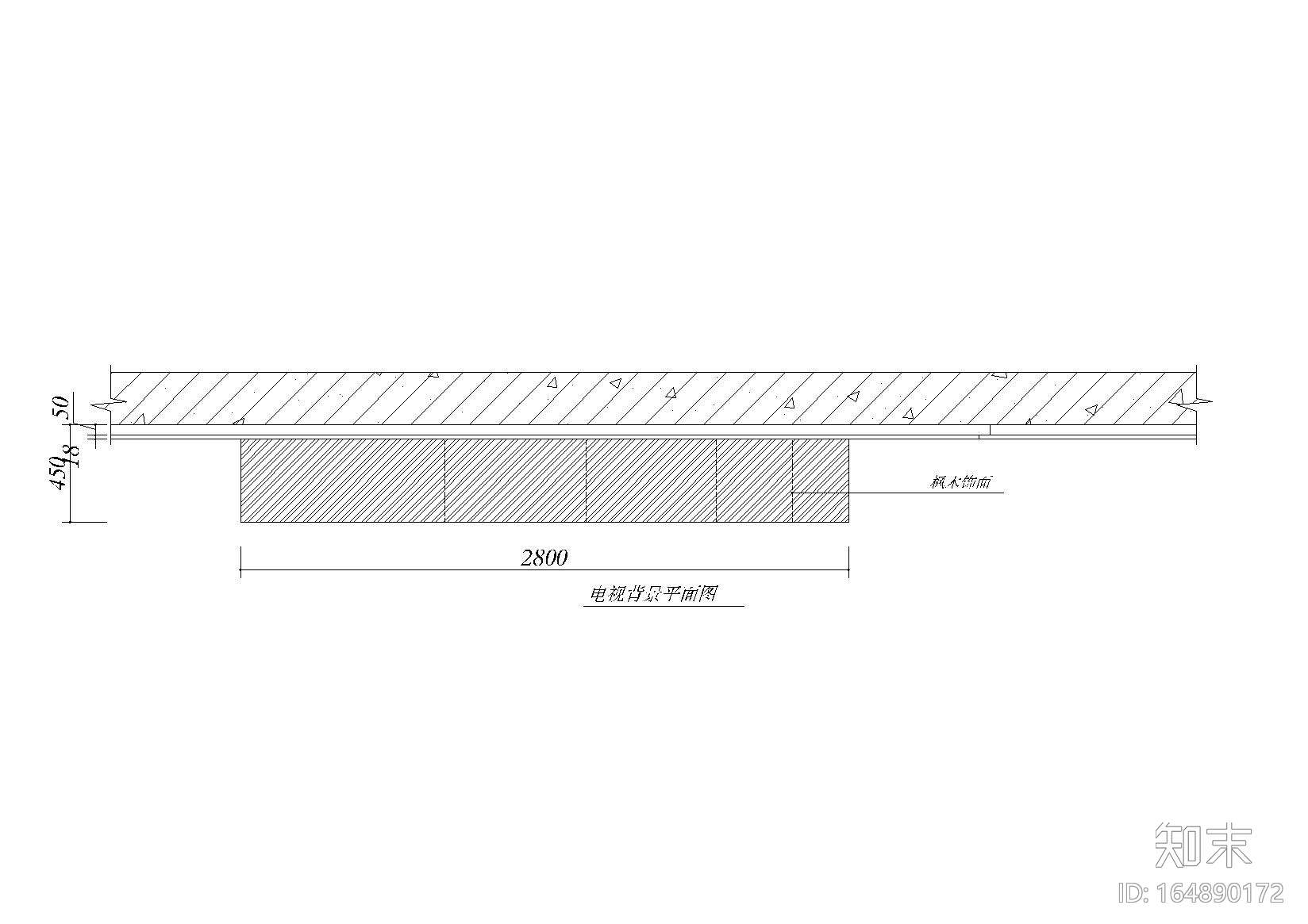 地中海客厅立面及电视背景墙节点大样详图cad施工图下载【ID:164890172】