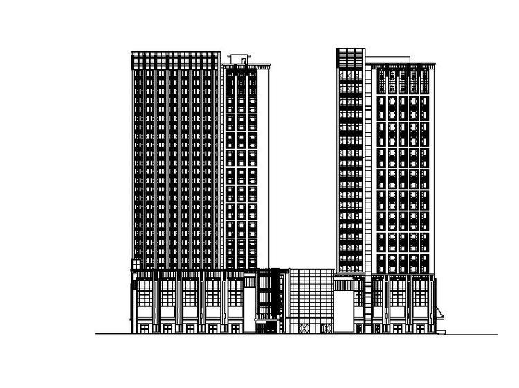 [四川]高层连廊式国际化办公楼建筑施工图施工图下载【ID:149940188】