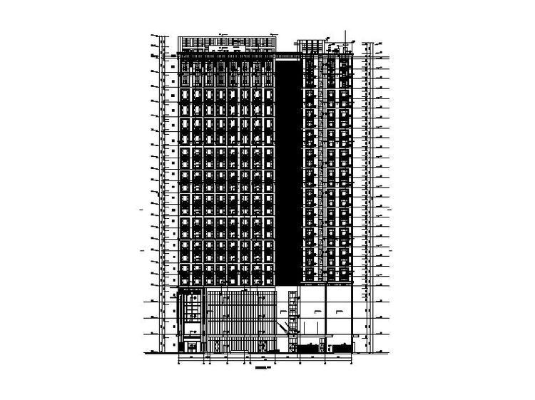 [四川]高层连廊式国际化办公楼建筑施工图施工图下载【ID:149940188】