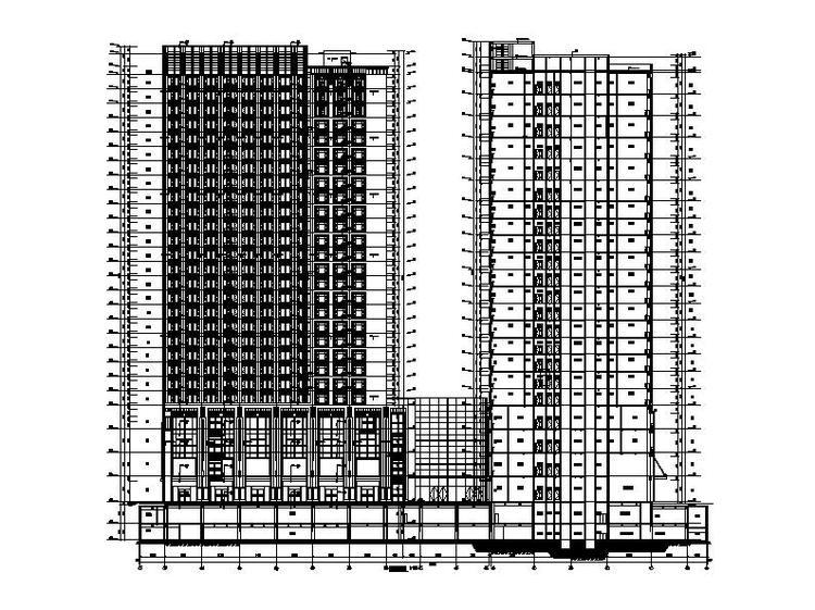 [四川]高层连廊式国际化办公楼建筑施工图施工图下载【ID:149940188】