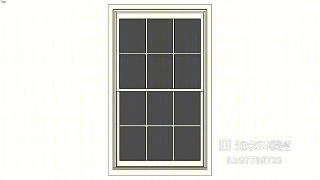 推拉窗SU模型下载【ID:97780723】