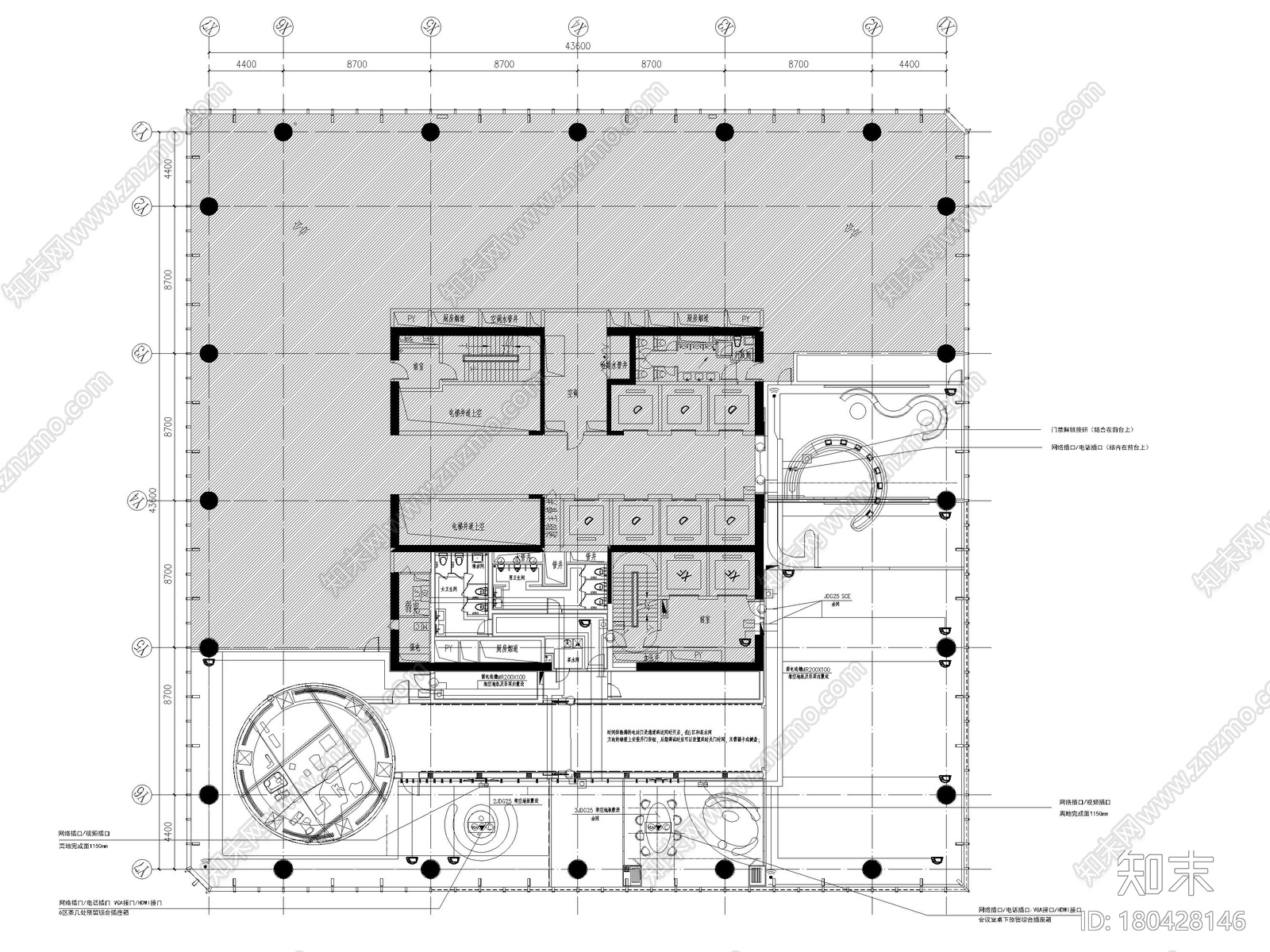 [广州]优托邦商业展厅室内装修设计施工图施工图下载【ID:180428146】