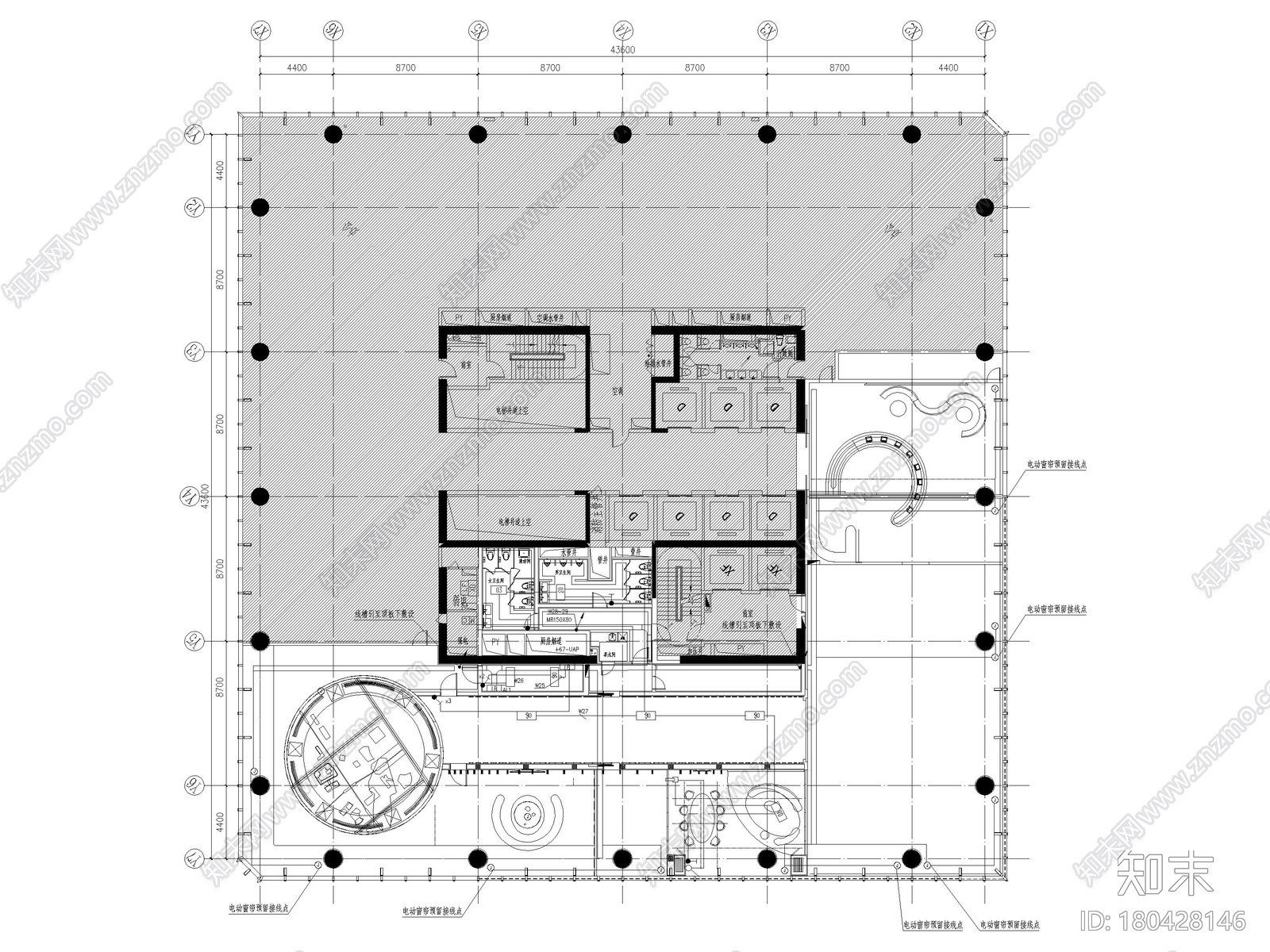 [广州]优托邦商业展厅室内装修设计施工图施工图下载【ID:180428146】