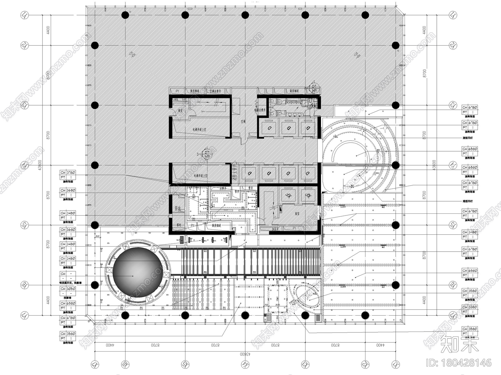 [广州]优托邦商业展厅室内装修设计施工图施工图下载【ID:180428146】