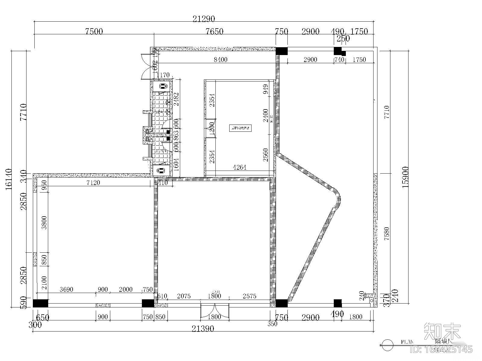 某北欧风带景观咖啡厅施工图_效果图_3D施工图下载【ID:160425145】