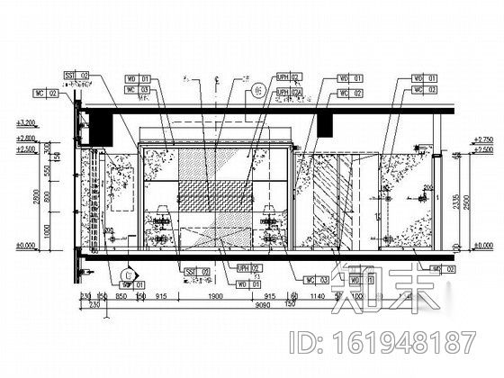 [河北]某五星级豪华酒店标准大床房室内装修施工图施工图下载【ID:161948187】