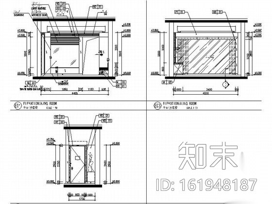 [河北]某五星级豪华酒店标准大床房室内装修施工图施工图下载【ID:161948187】