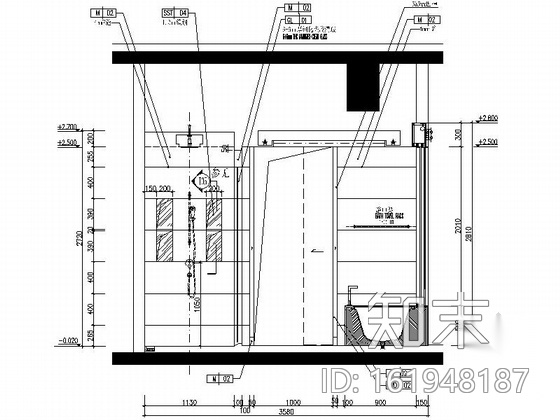 [河北]某五星级豪华酒店标准大床房室内装修施工图施工图下载【ID:161948187】