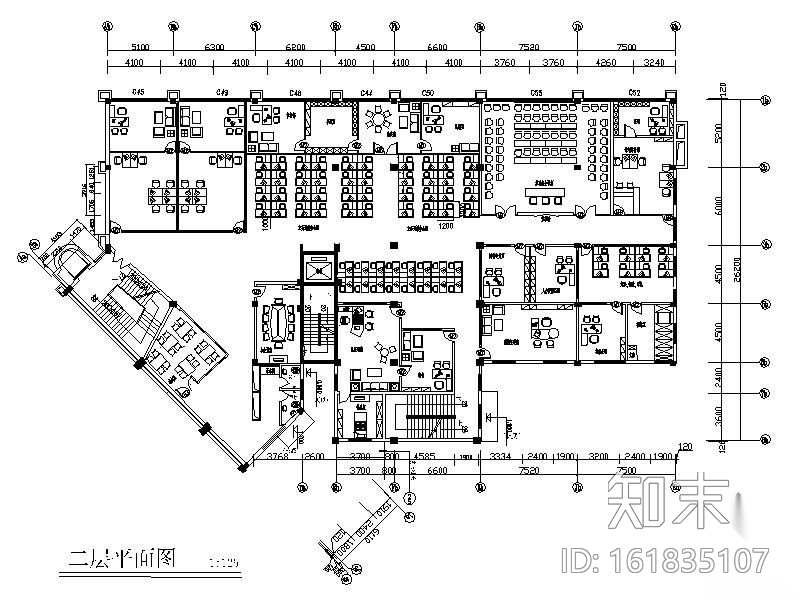 [深圳]某保险公司办公空间装修图施工图下载【ID:161835107】