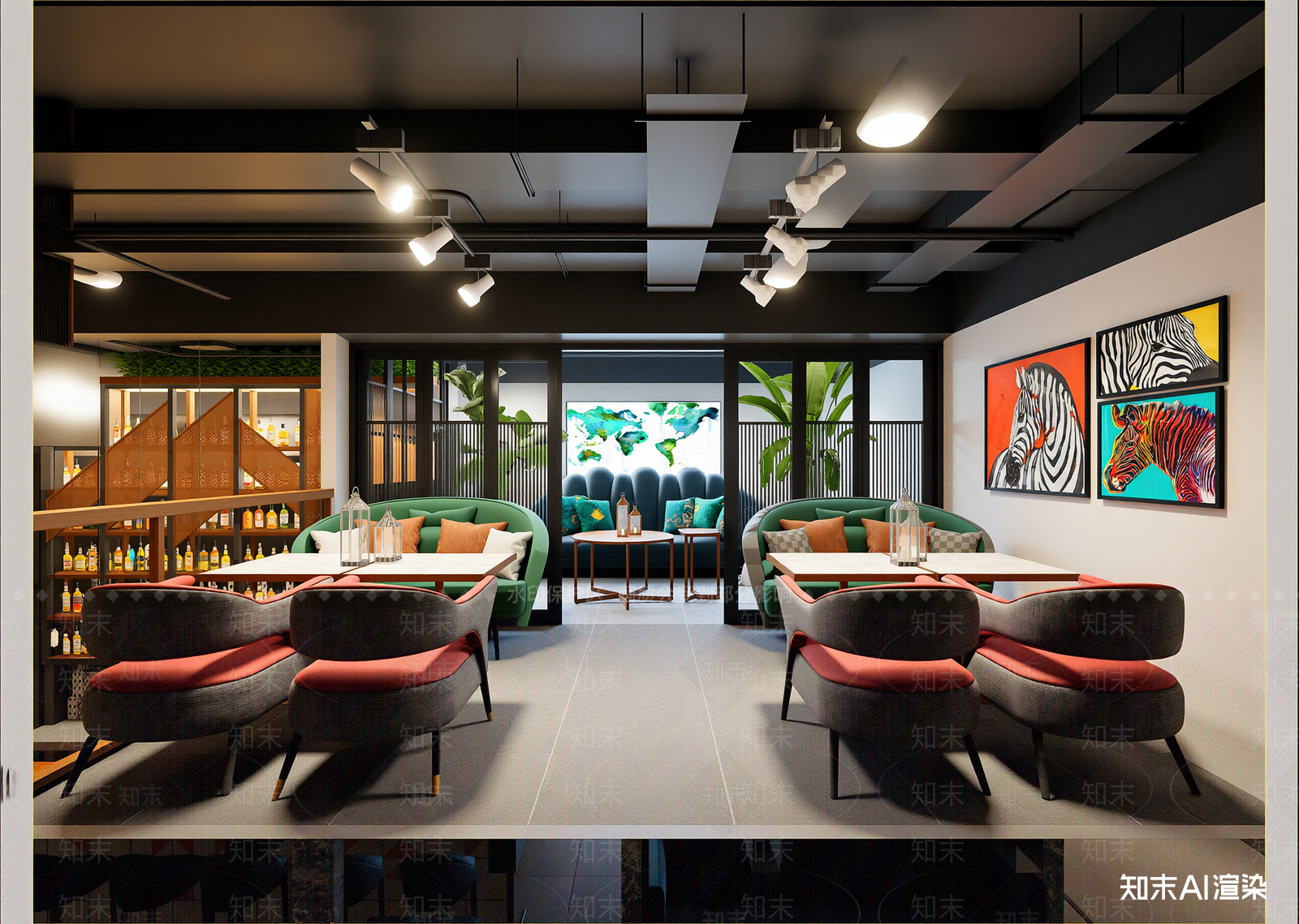 工业咖啡厅3D模型下载【ID:1214682593】